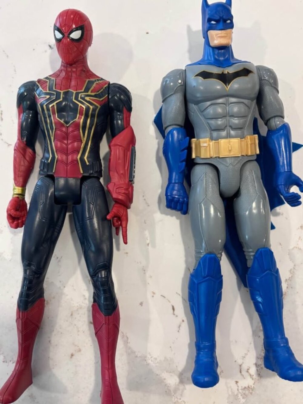 Marvel Spider-Man and Bat man figures 12 inch